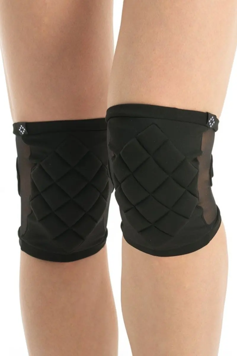 Poledancerka Mesh Kneepads - Black (With Pocket) 1