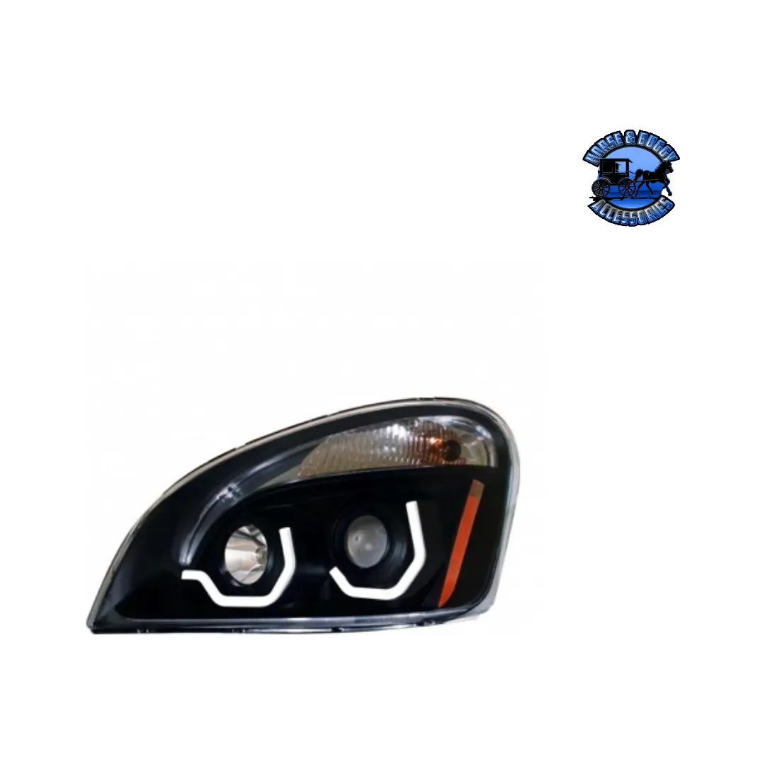 Projection Headlight With White Led Position Light For 2008-17 Freightliner Cascadia (Choose Color) (Choose Side) 3