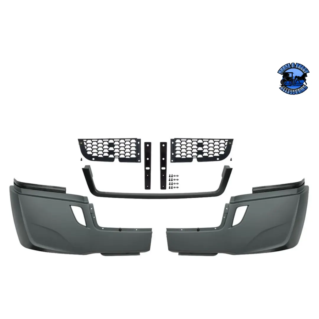 5-Piece Bumper Kit Without Fog Light Opening For 2018-2022 Freightliner Cascadia (Fog Light Optional) 2