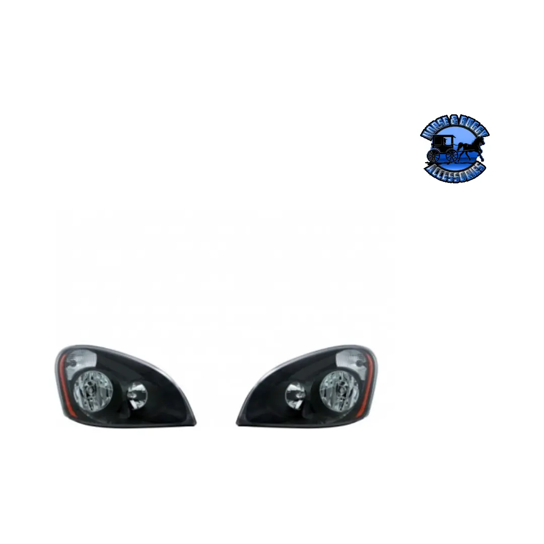 Blackout Headlight Set For 2008-2017 Freightliner Cascadia (Pair) #31207 1