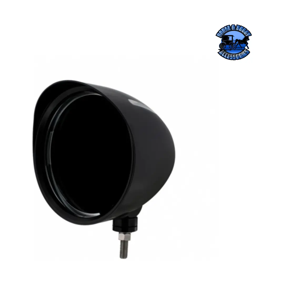 Black "Billet" Style Groove Headlight Housing With Visor #31498 1