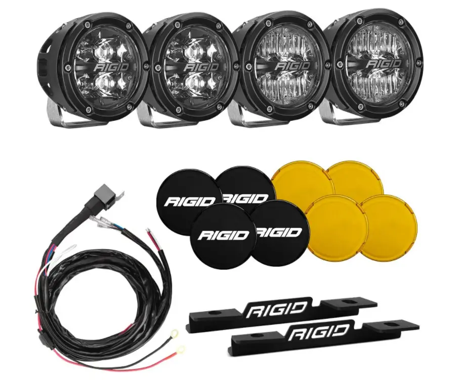 Rigid Industries - 2021 Bronco A-Pillar Light Kit With A Set Of 360 Spot And A Set 360 Drive Lights 1