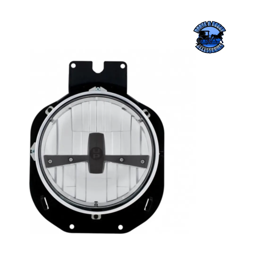 5 Led Headlight With Black Center Bar For 1996-2005 Freightliner Century #31140 1