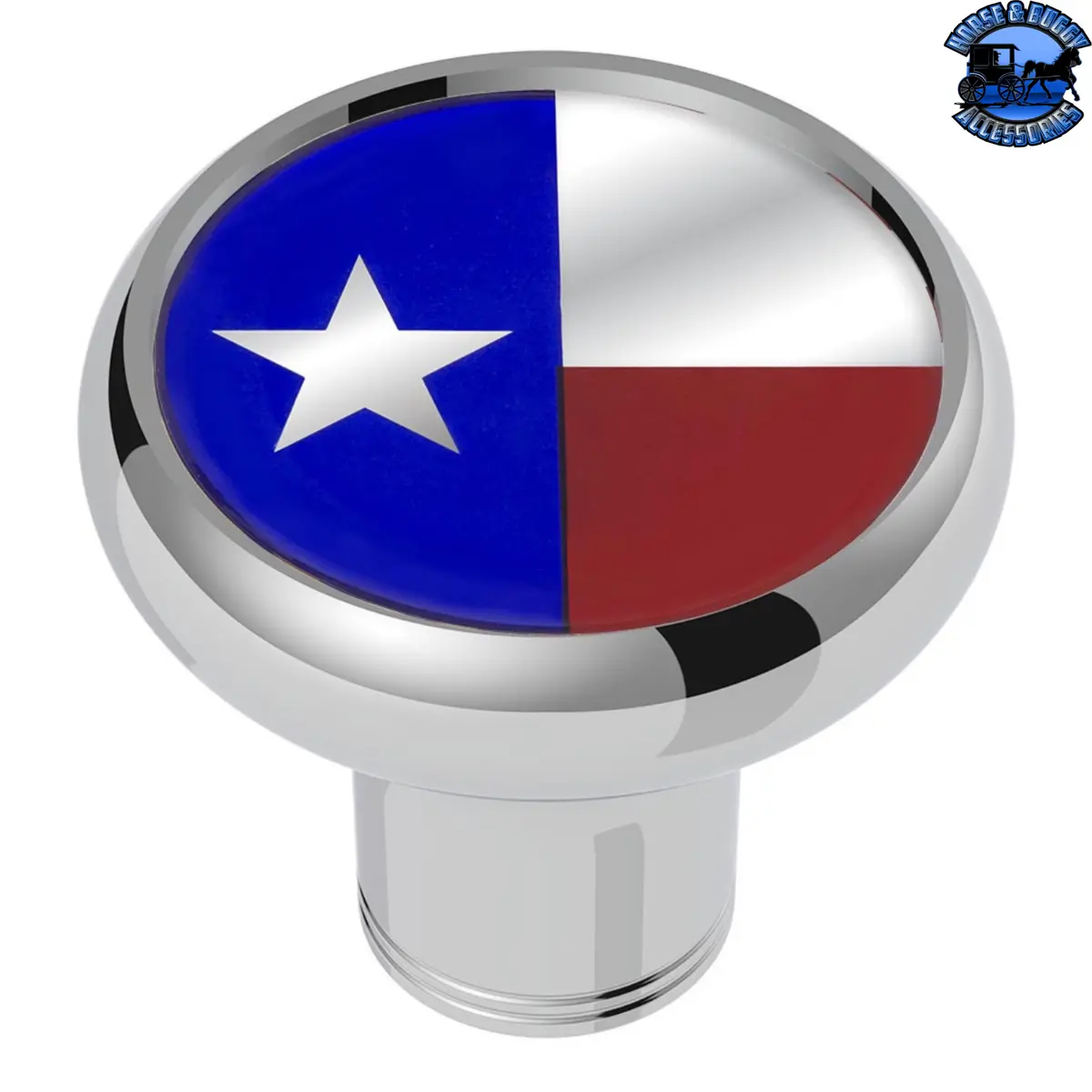 1-3/4" Round Glossy Sticker - Texas Flag #22942 2