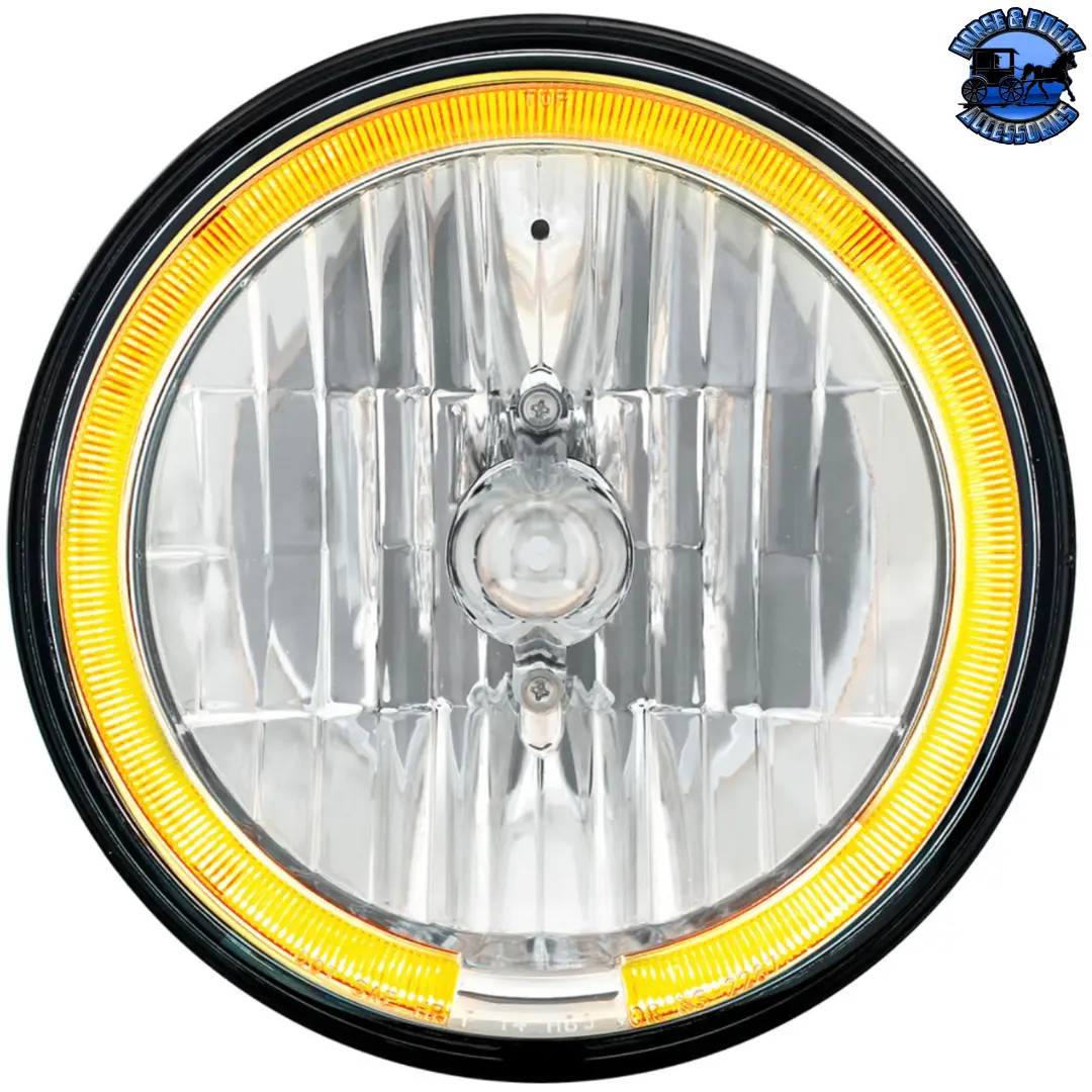 Ultralit - 7" Crystal Headlight With Led Halo Ring (Choose Color) 1