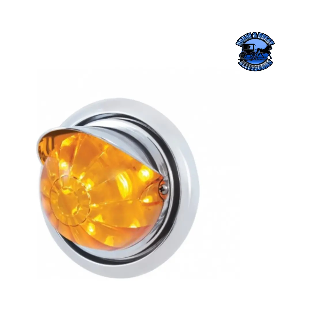 Front Bumper Light With 17 Amber Led Watermelon Light & Visor For Freightliner Columbia (Choose Color) 1