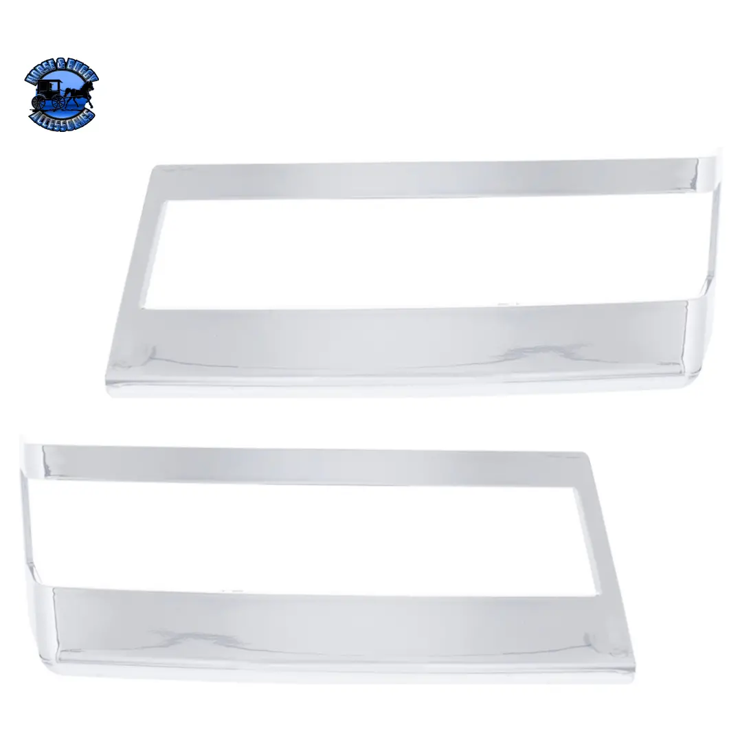 Chrome Plastic Turn Signal Bezels For 2018-2024 Freightliner Cascadia (Pair) #42442 1