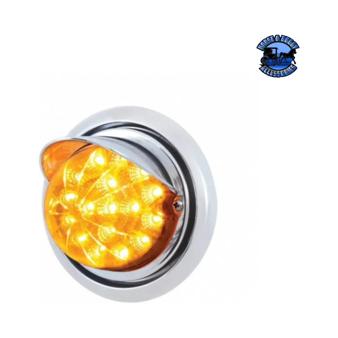 Front Bumper Light With 17 Amber Led Reflector Light & Visor For Freightliner Columbia (Choose Color) 1