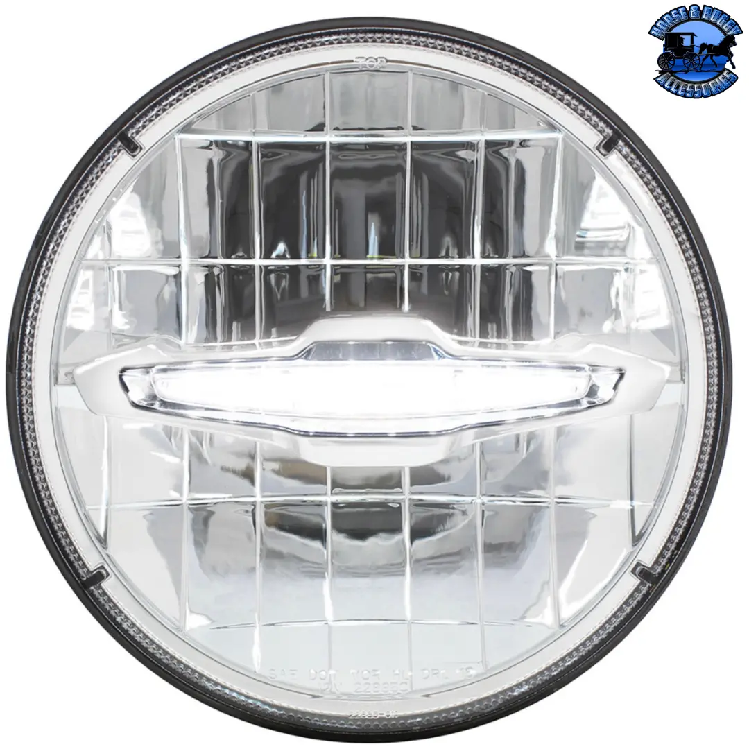 Ultralit - 3 High Power Led 7" Headlight With 10 Led Position Light Bar (Choose Color) 1