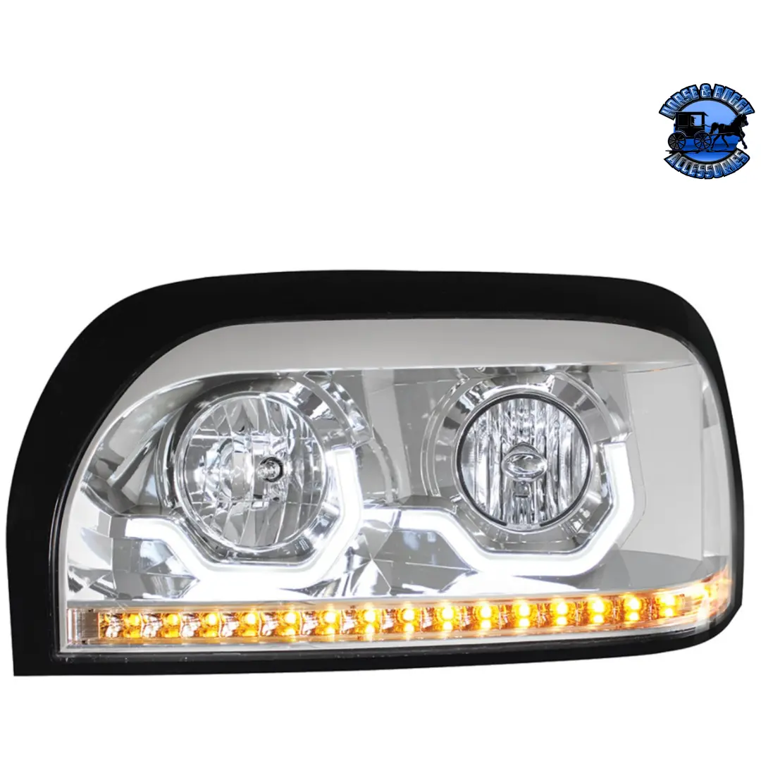 Projection Headlight With Led Turn Signal & Light Bar For Freightliner Century (Choose Color) (Choose Side) 1