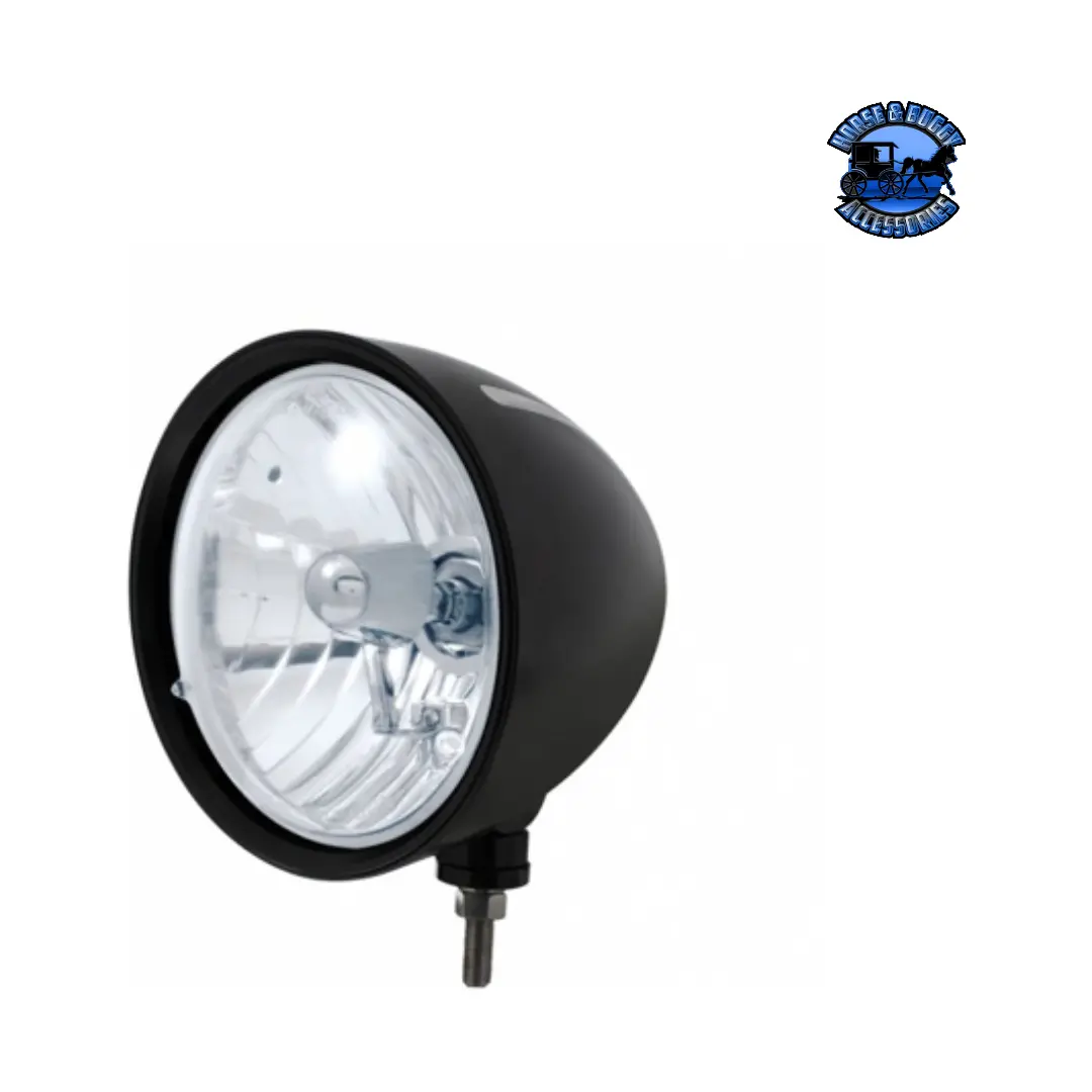 Black "Billet" Style Groove Headlight Crystal H4 Bulb #32666 1