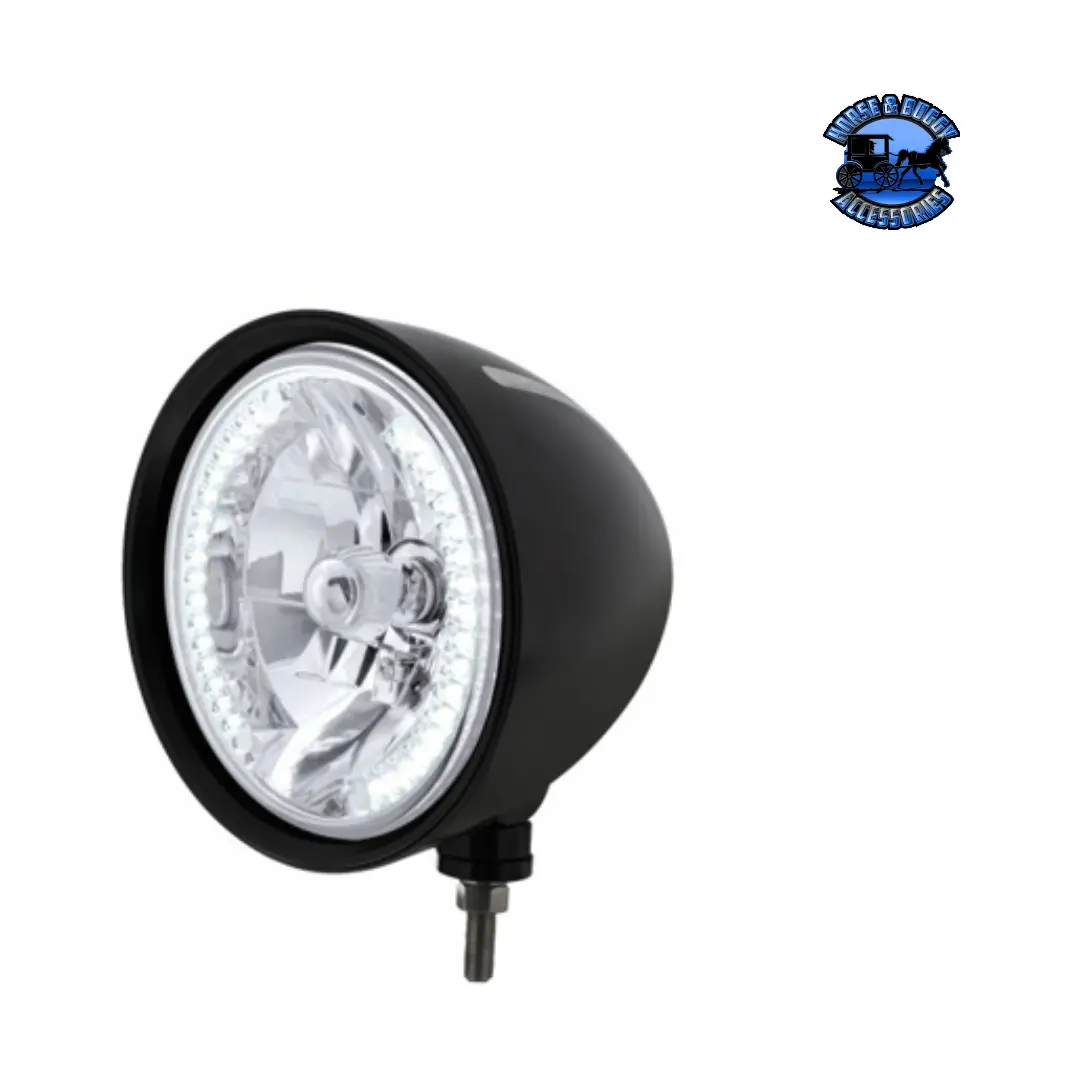 Black "Billet" Style Groove Headlight H4 Bulb With 34 White Led #32668 1