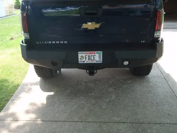 2007-2013 Chevrolet Silverado 1500 Rear Bumper | Parking Sensor Cutouts Available 1