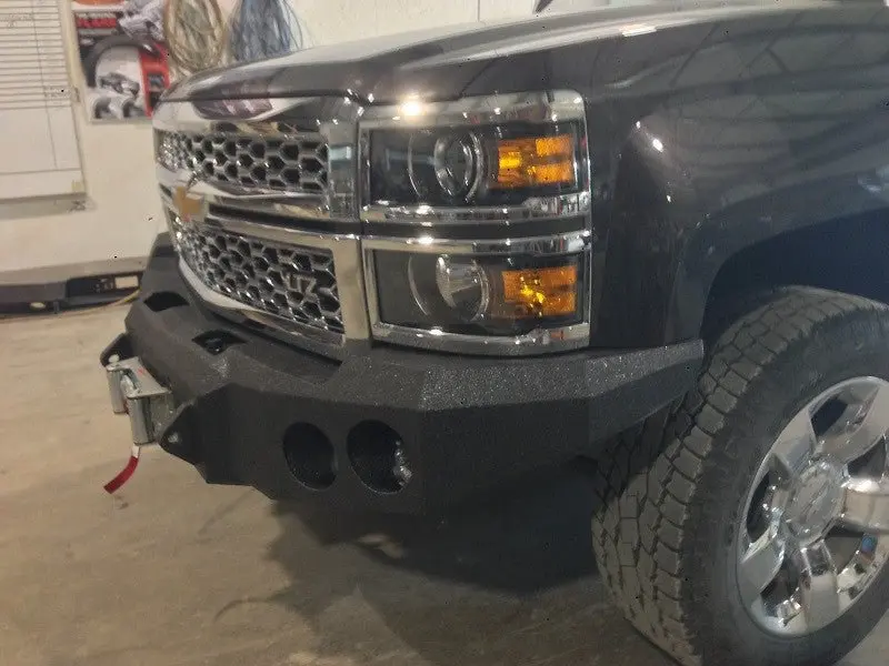 2014-2015 Chevrolet Silverado 1500 Front Bumper | Parking Sensor Cutouts Available 1