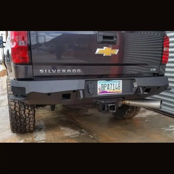 2015-2019 Chevrolet Silverado 2500/3500 Rear Bumper | Parking Sensor Cutouts Available 1