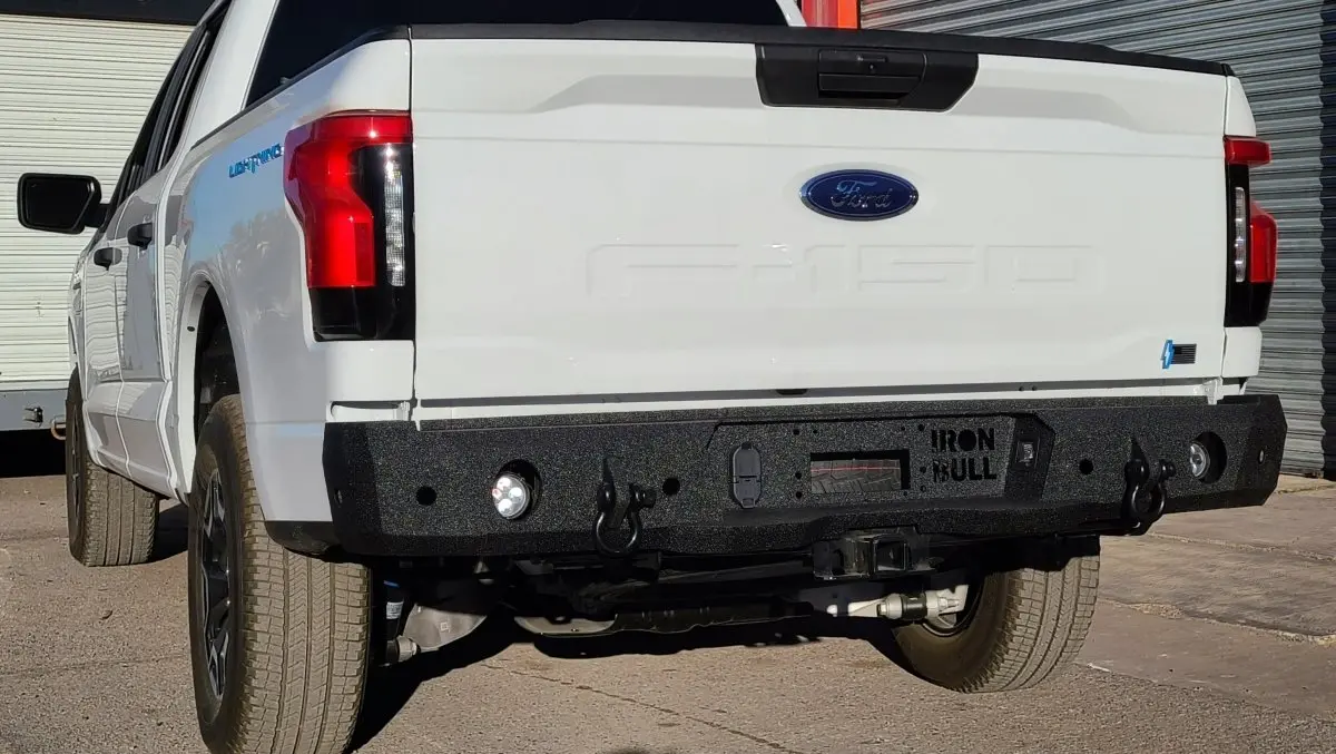 2021-2023 Ford F150 Rear Bumper Single Exhaust | Parking Sensor Cutouts Available 1