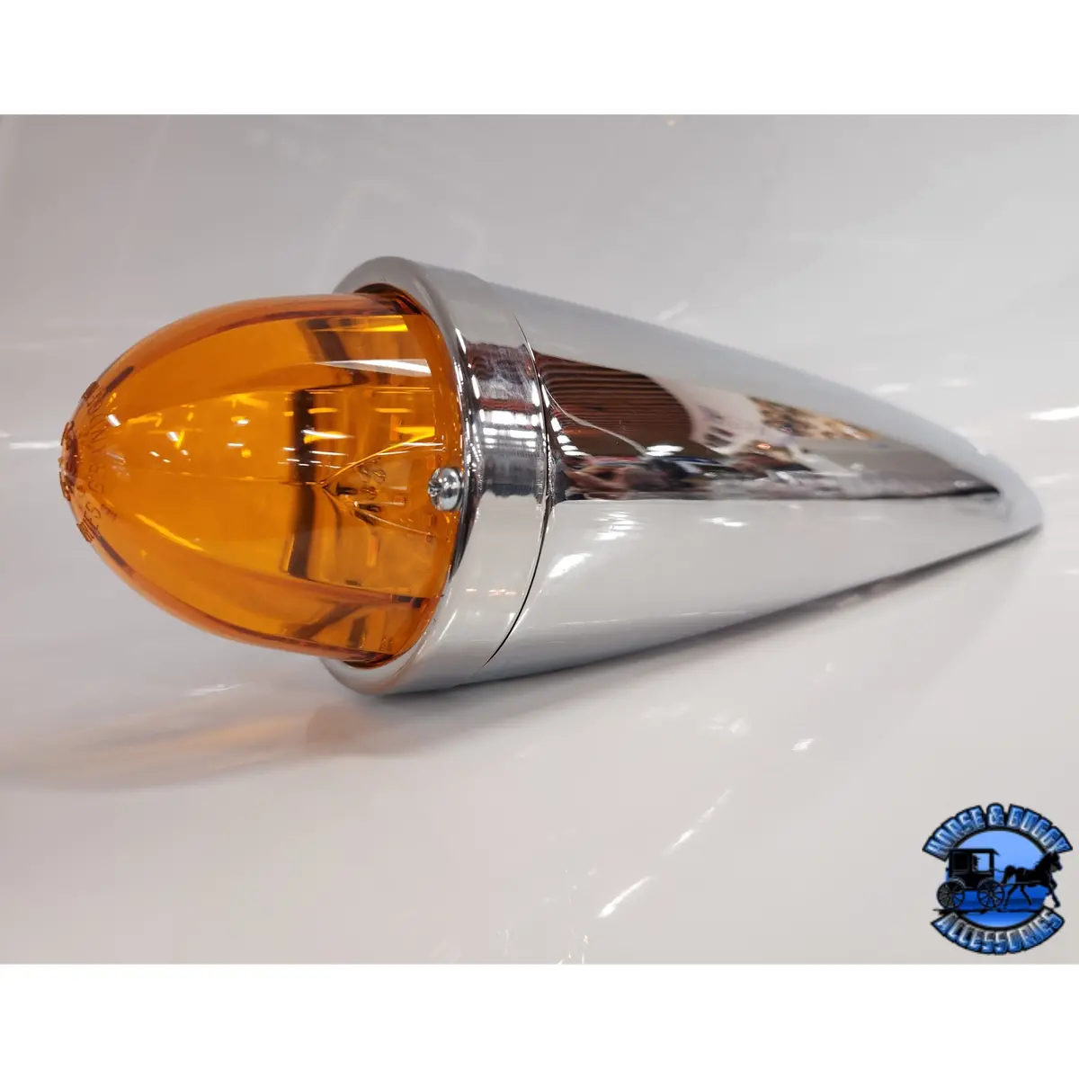 Led Watermelon Die Cast Chrome Housing Amber Lens #93500 1