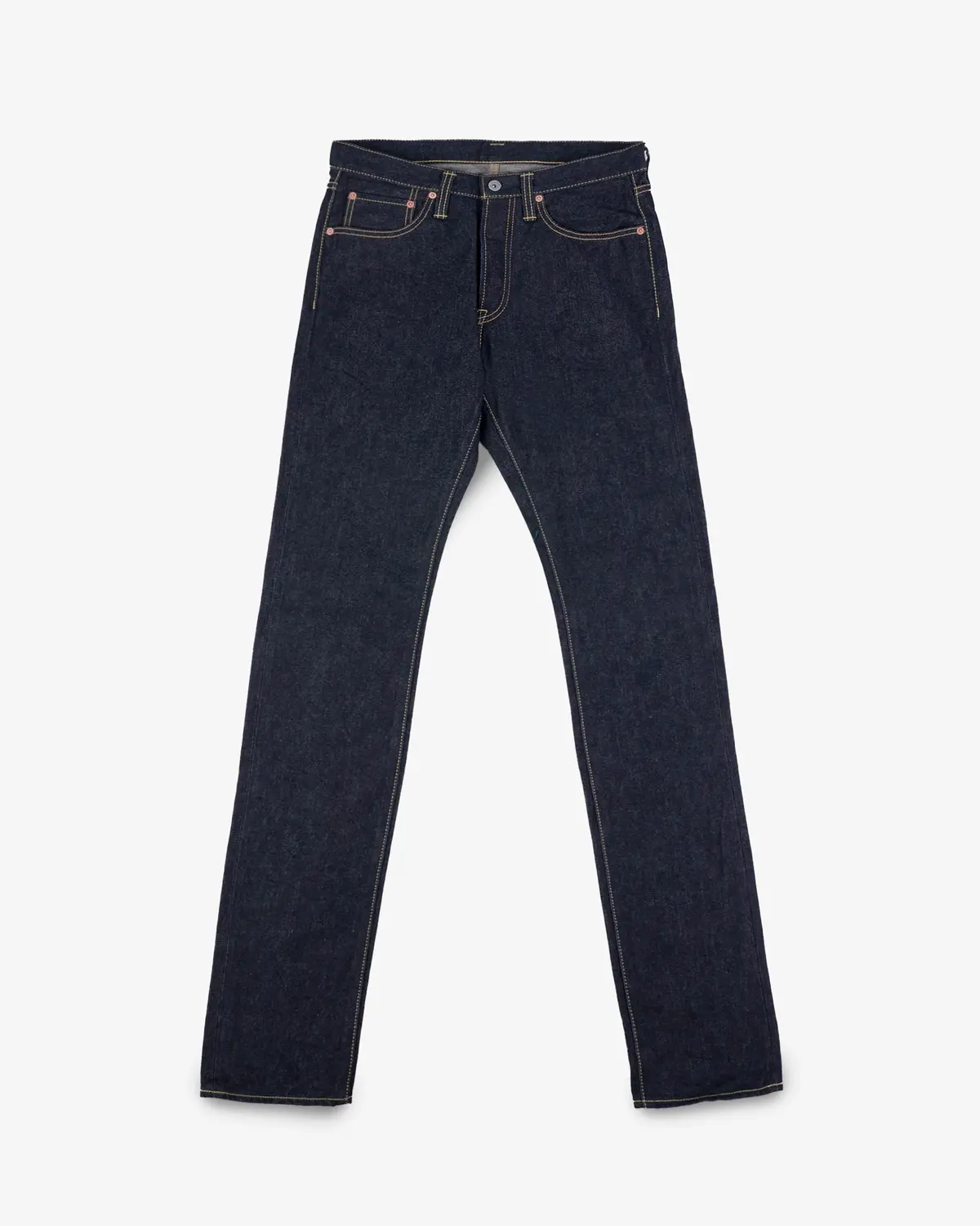 14Oz Broken Twill Selvedge Denim Slim Cut Jeans - Indigo 1