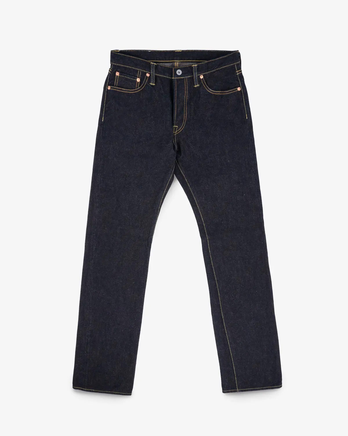 19Oz Left Hand Twill Selvedge Denim Straight Cut Jeans - Indigo 1