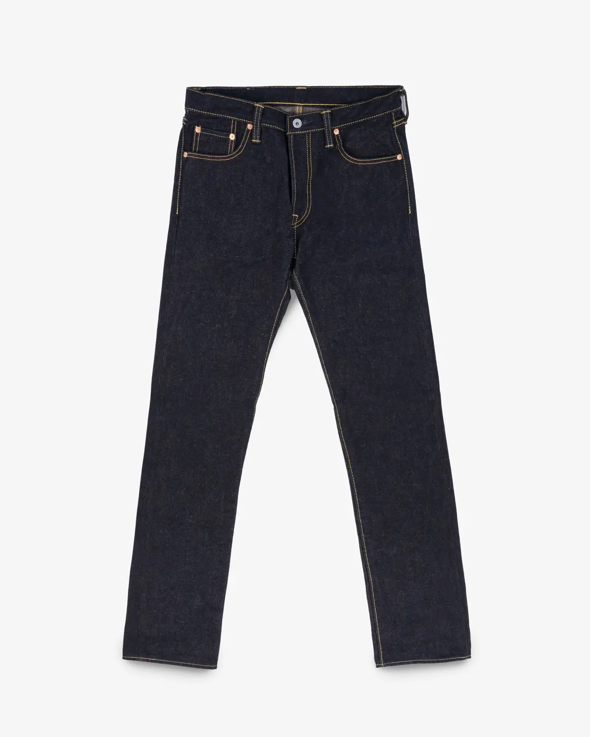 19Oz Left Hand Twill Selvedge Denim Slim Straight Cut Jeans - Indigo 1