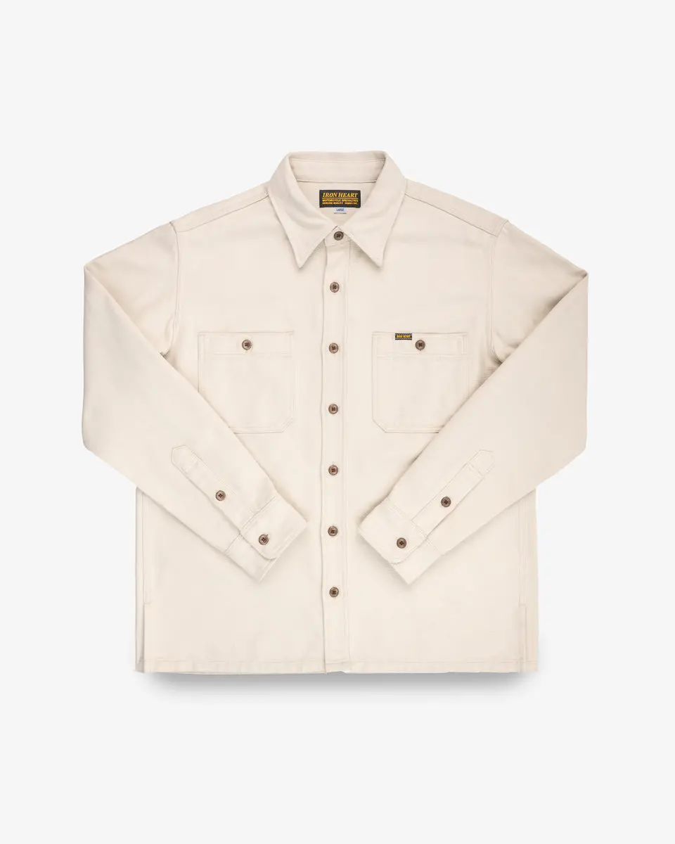 13Oz Oxford Cloth Work Overshirt - Ivory 1