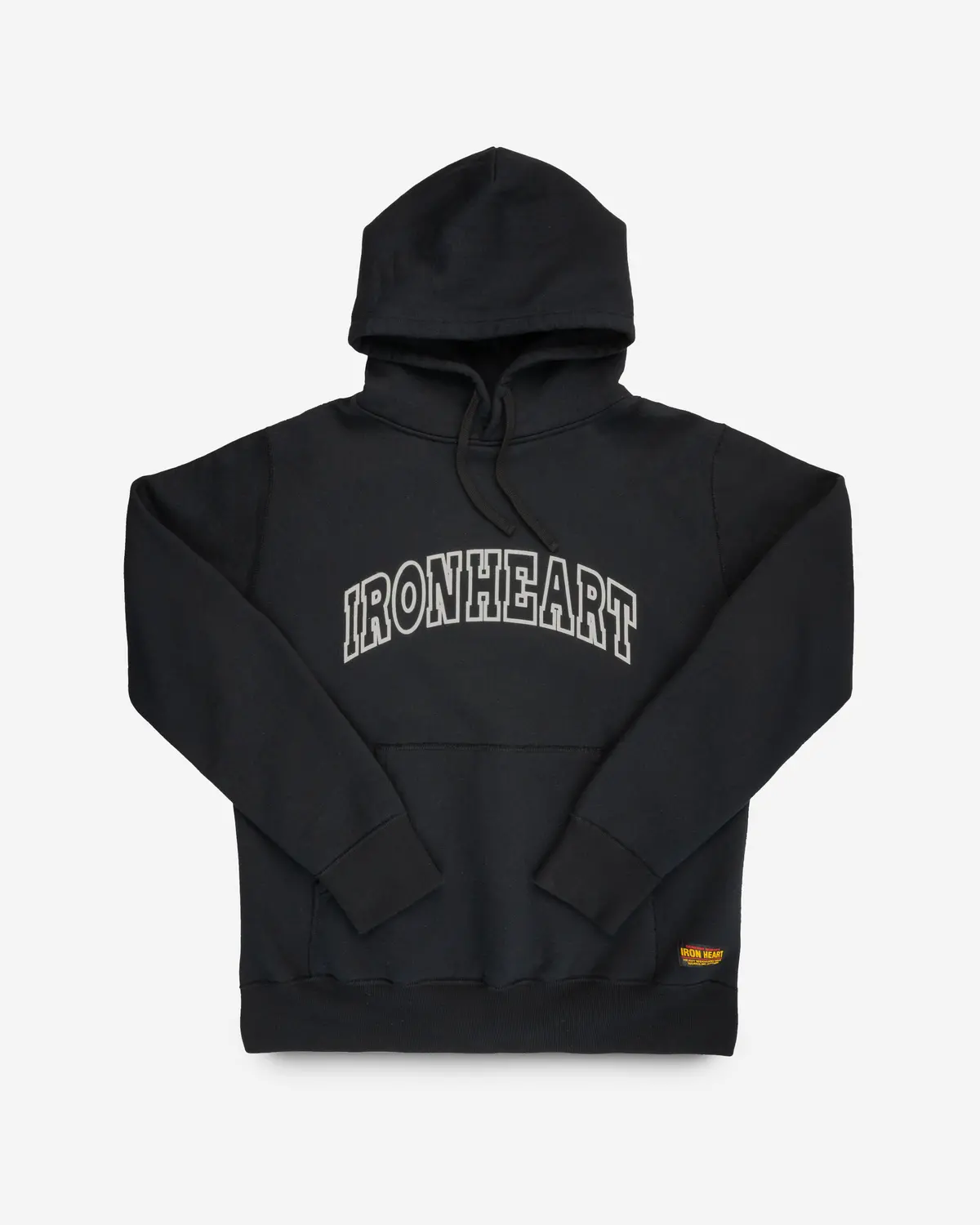 Printed 14Oz Ultra Heavyweight Loopwheel Cotton Hoodie - Black 1
