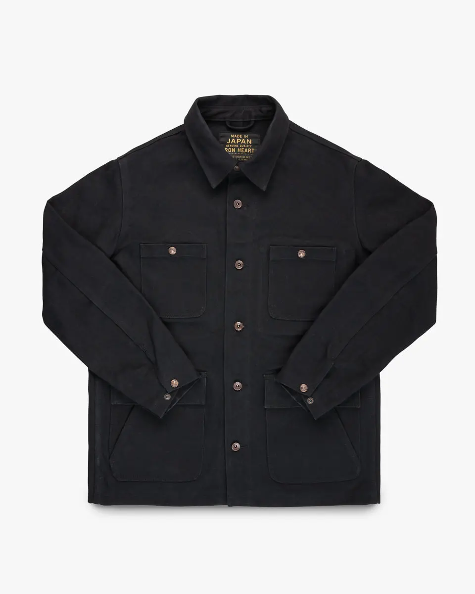 20Oz Paraffin Coated Duck Chore Jacket - Black 1