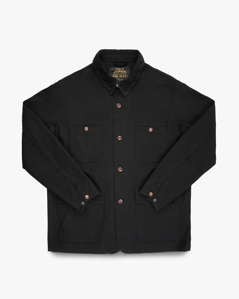 10Oz Kurashikizome® Organic Cotton Duck Chore Jacket - Black 1