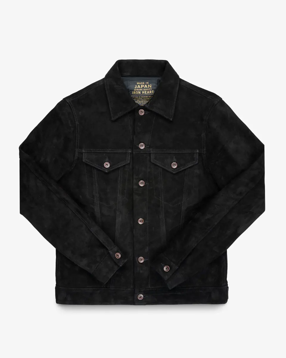 Horsehide Suede Modified Type Iii Jacket - Black 1
