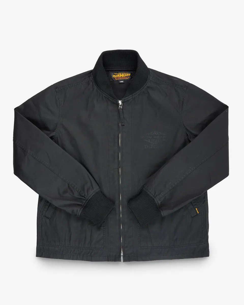 7Oz Rubber Wax Coated Windbreaker - Black 1