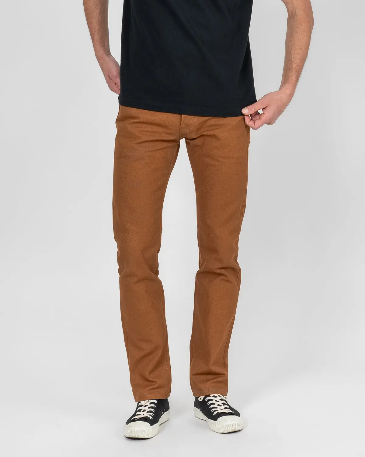 17Oz Duck Slim Tapered Cut Jeans - Brown 2