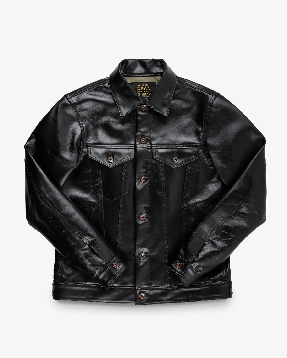 Japanese Horsehide Modified Type Iii Jacket - Black (Tea-Core Dyed) 1