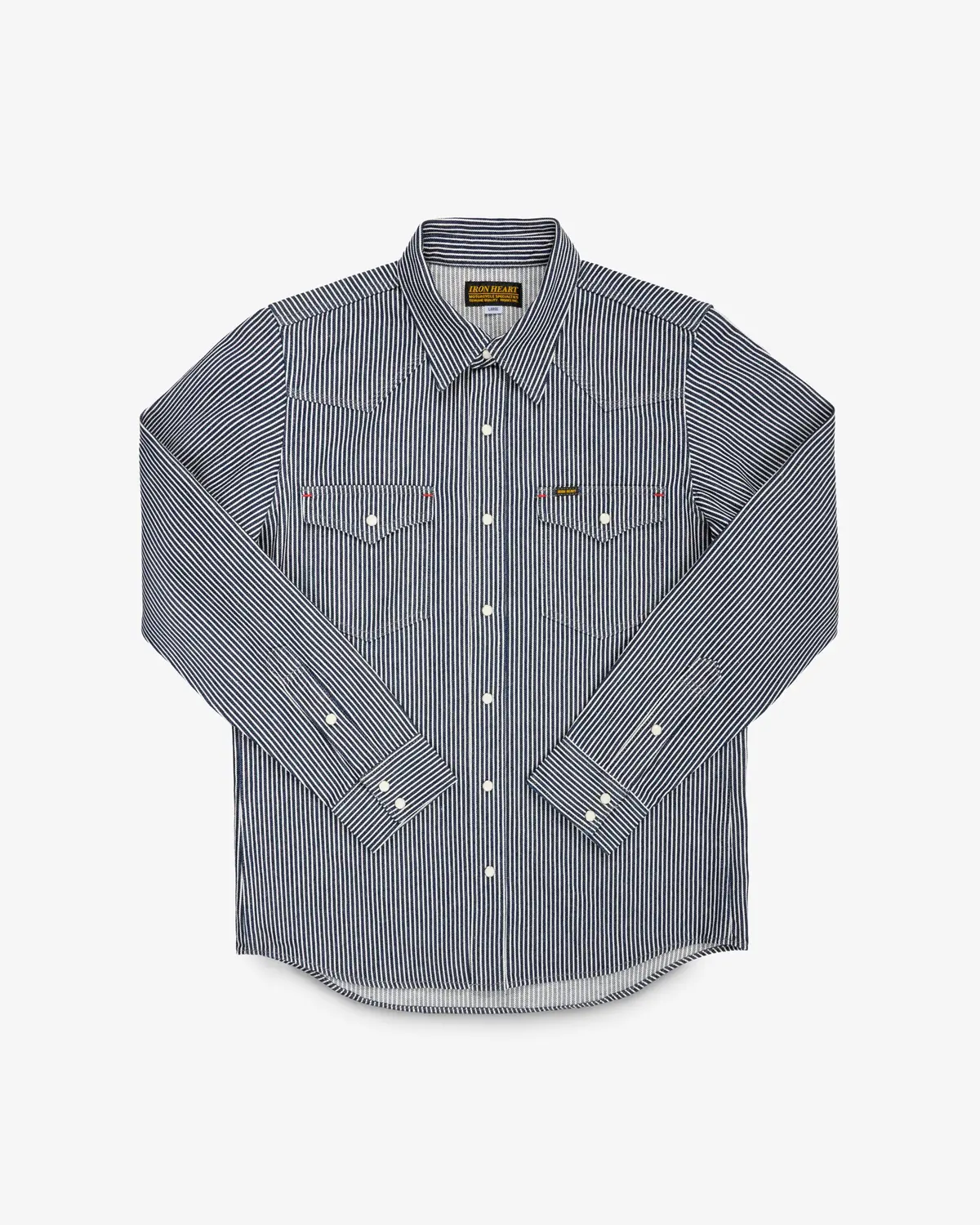 12Oz Hickory Stripe Western Shirt - Indigo 1
