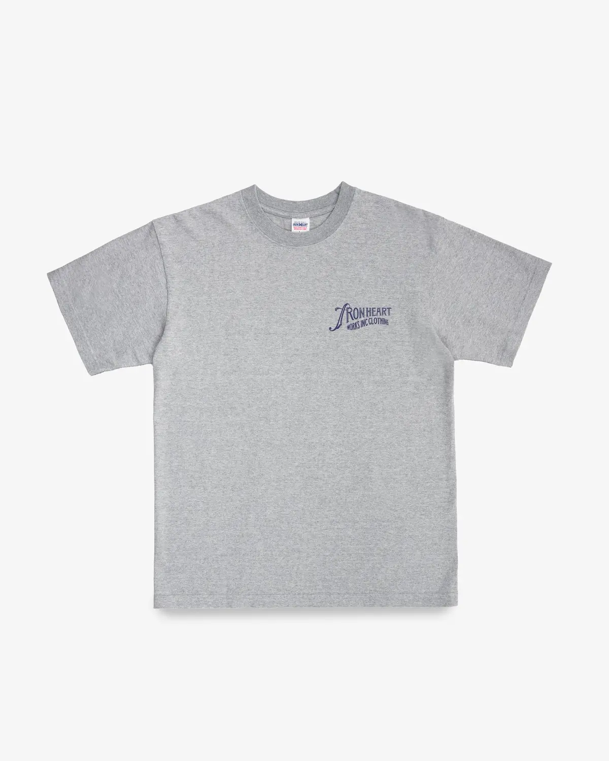 7.5Oz Printed Loopwheel Crew Neck T-Shirt - Grey 1