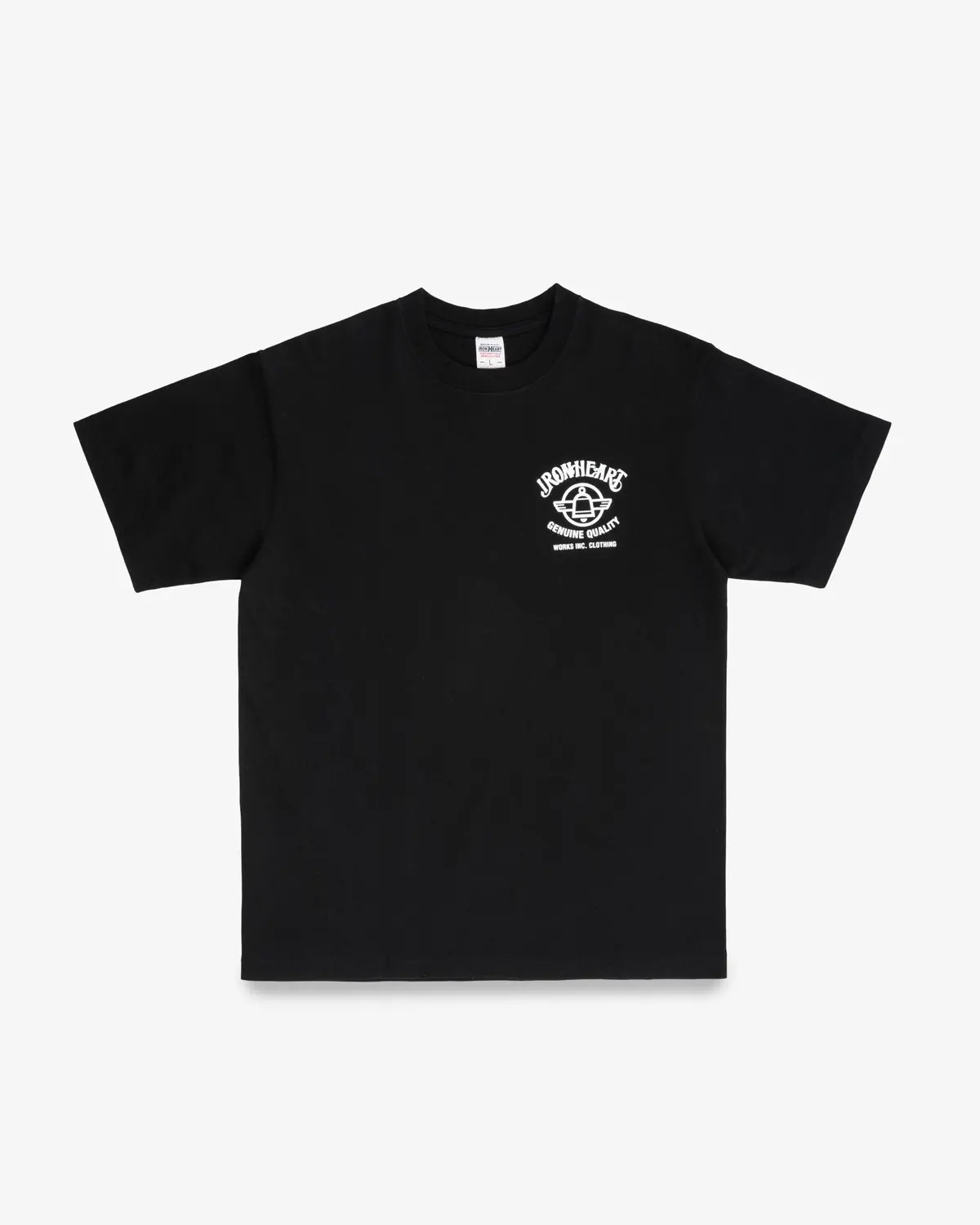 7.5Oz Printed Loopwheel Crew Neck T-Shirt - Black 1