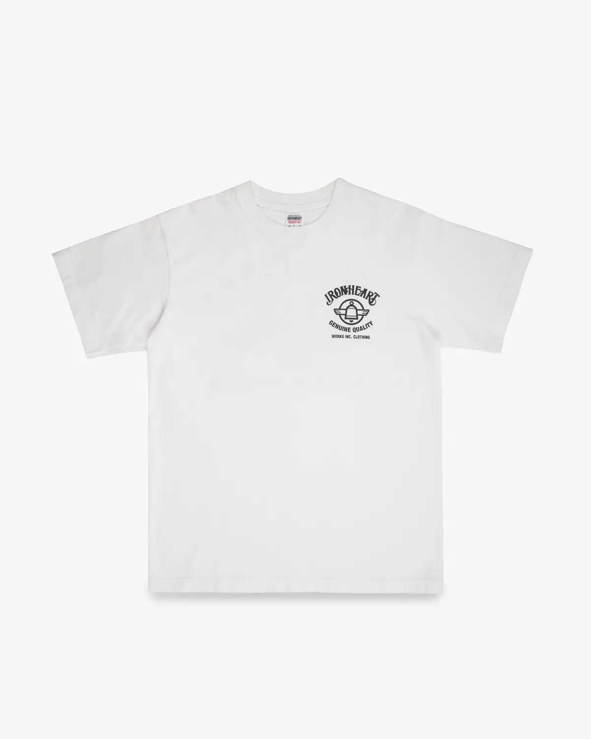7.5Oz Printed Loopwheel Crew Neck T-Shirt - White 1