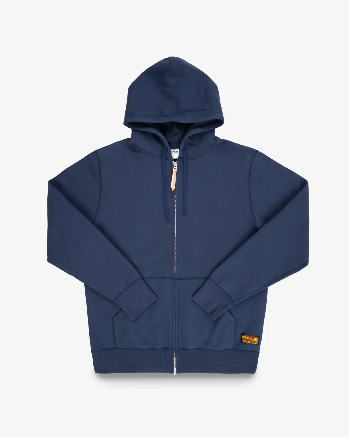 14Oz Ultra Heavyweight Loopwheel Cotton Zip Up Hoodie - Navy 1