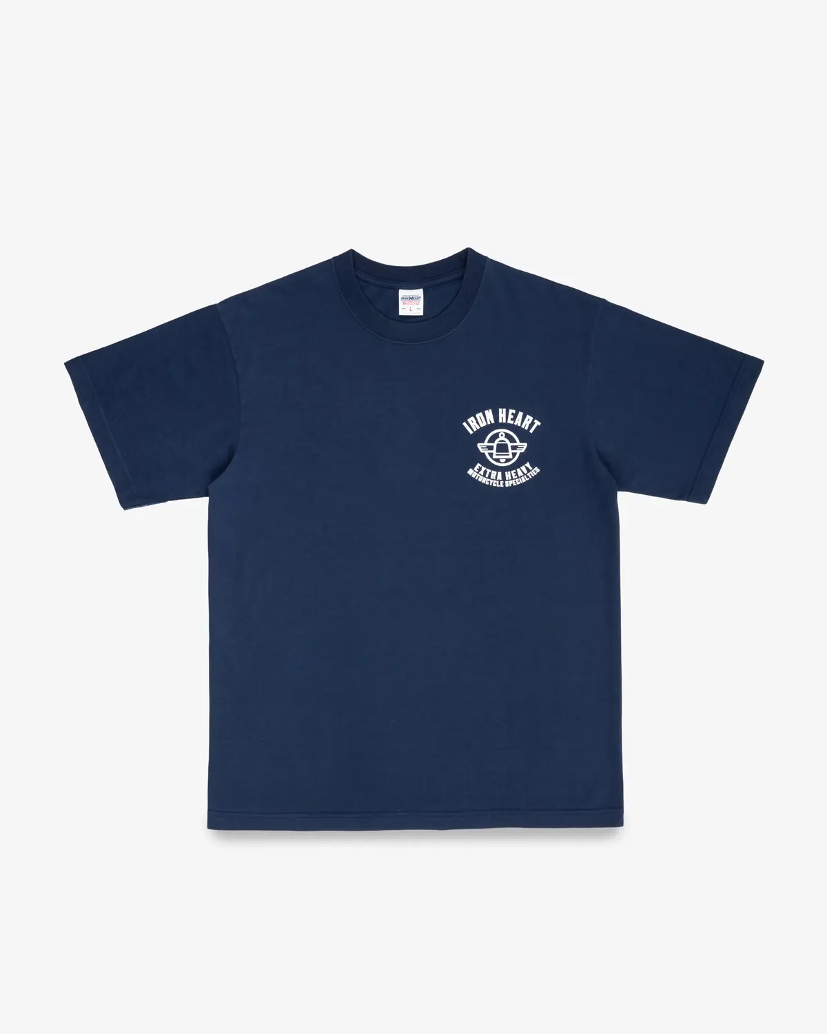 7.5Oz Printed Loopwheel Crew Neck T-Shirt - Navy Blue 1