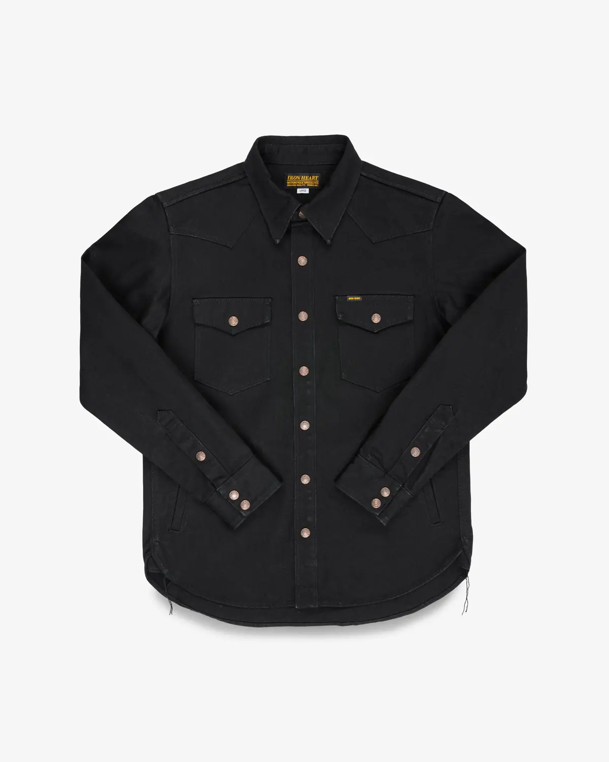 16Oz Non-Selvedge Denim Cpo Shirt - Superblack (Fades To Grey) 1