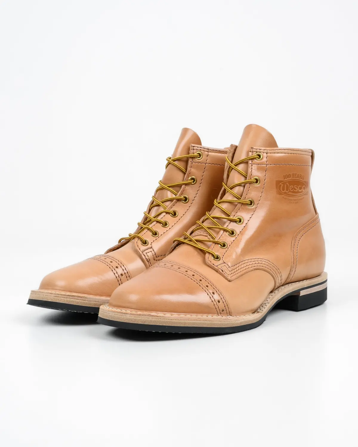 Iron Heart Int'l X Wesco® 7" Toe Cap Boot - The "Guildsman" - Natural Horsehide 1