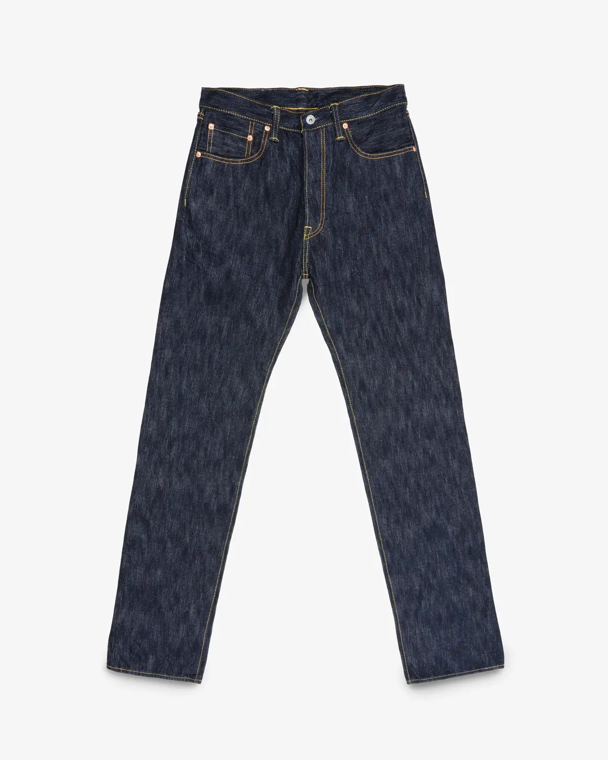 The Shop Vancouver X Iron Heart Collaboration 16Oz Slubby Selvedge Denim "1955" Vintage Tapered Cut Jeans - Indigo 1