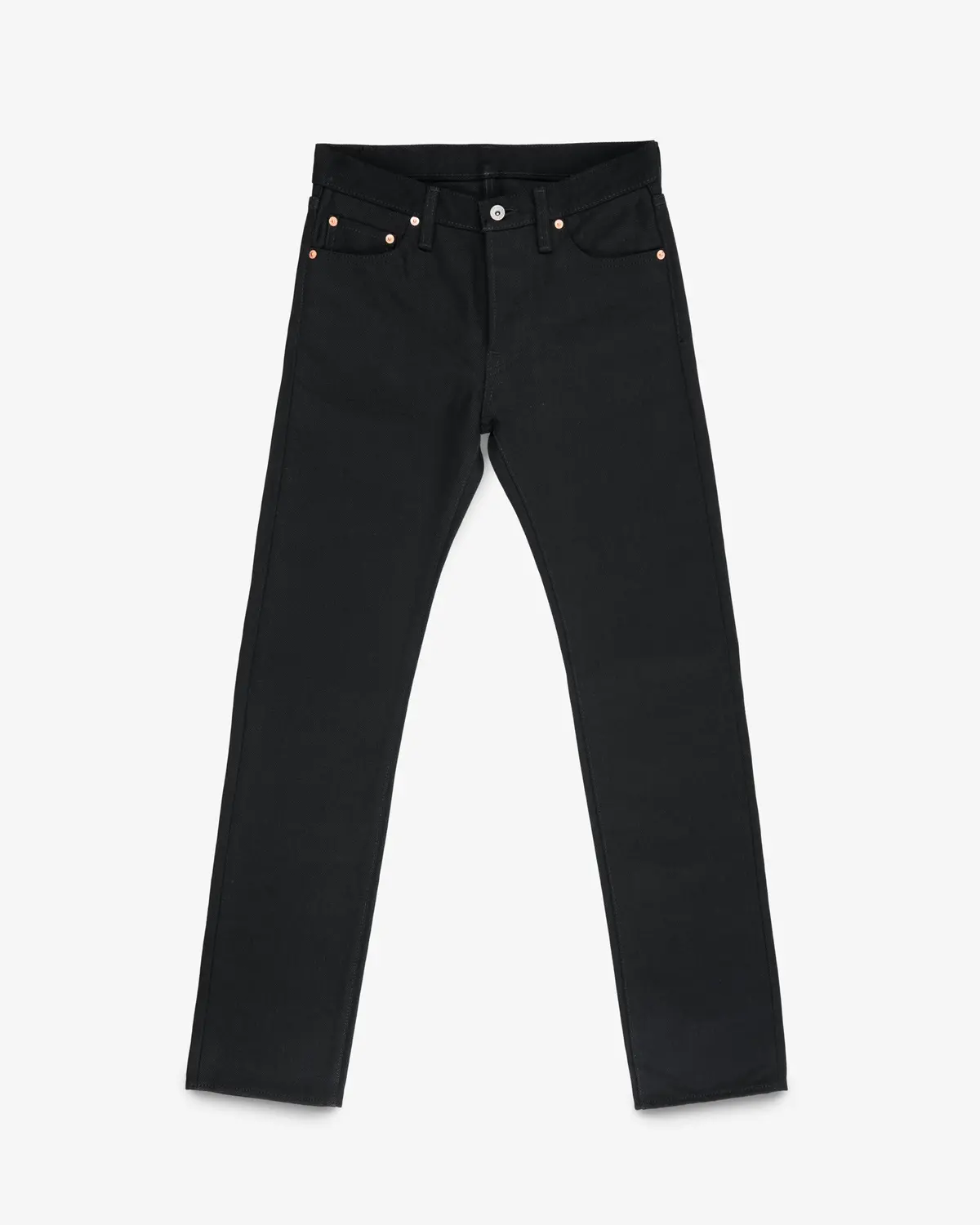 21Oz Selvedge Denim Slim Straight Cut - Superblack Non-Fade 1