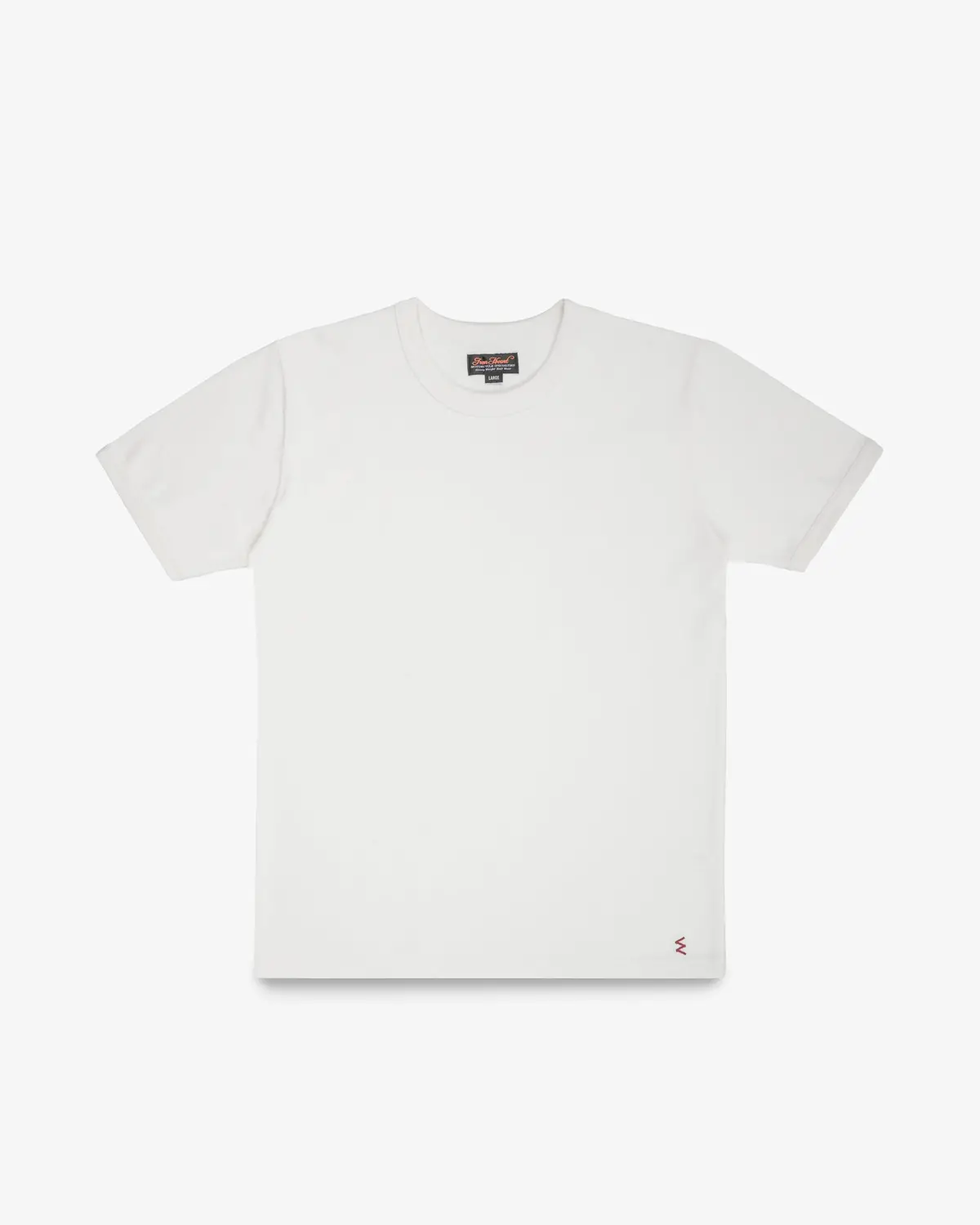 11Oz Cotton Knit Crew Neck T-Shirt - White 1