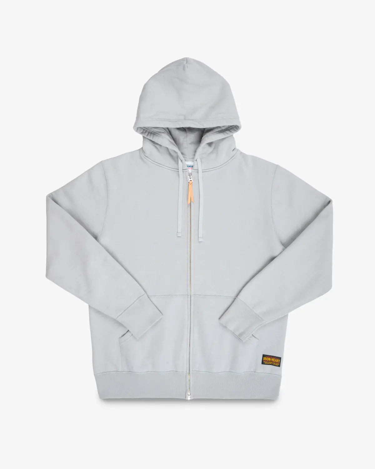 14Oz Ultra Heavyweight Loopwheel Cotton Zip Up Hoodie - Grey 1