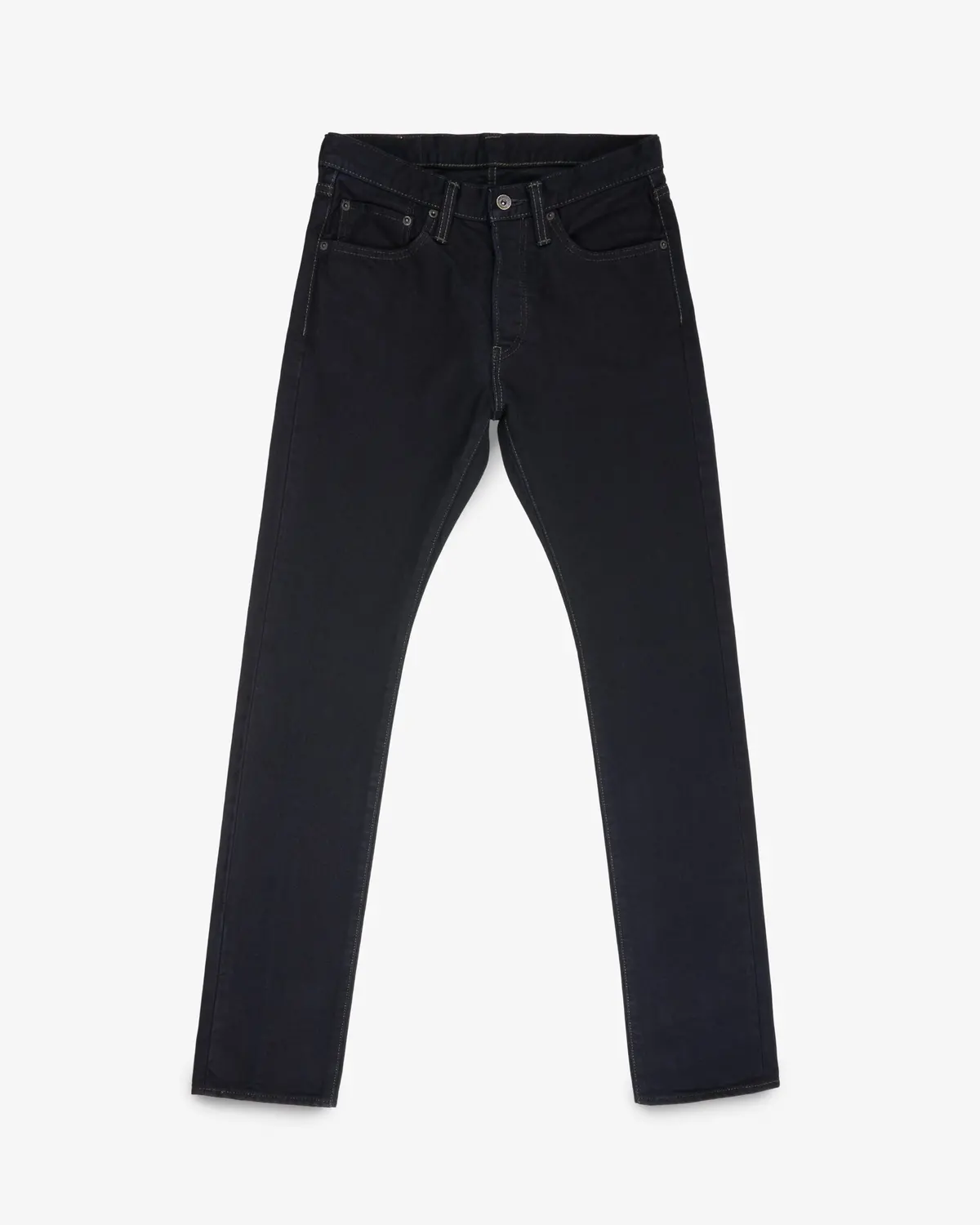 14Oz Selvedge Denim Slim Cut Jeans - Indigo Overdyed Black 1