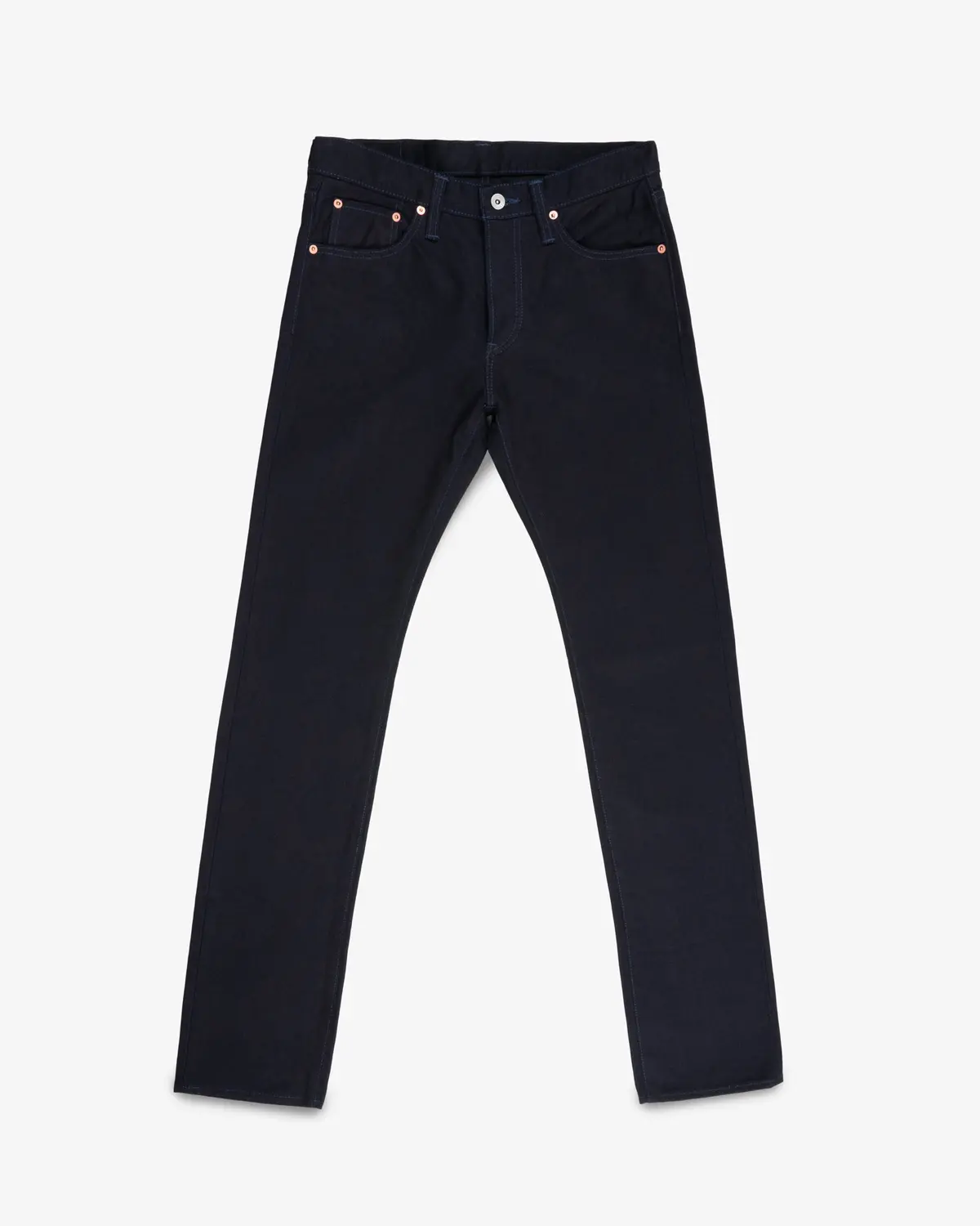 14Oz Selvedge Denim Slim Tapered Cut Jeans - Indigo/Black 1