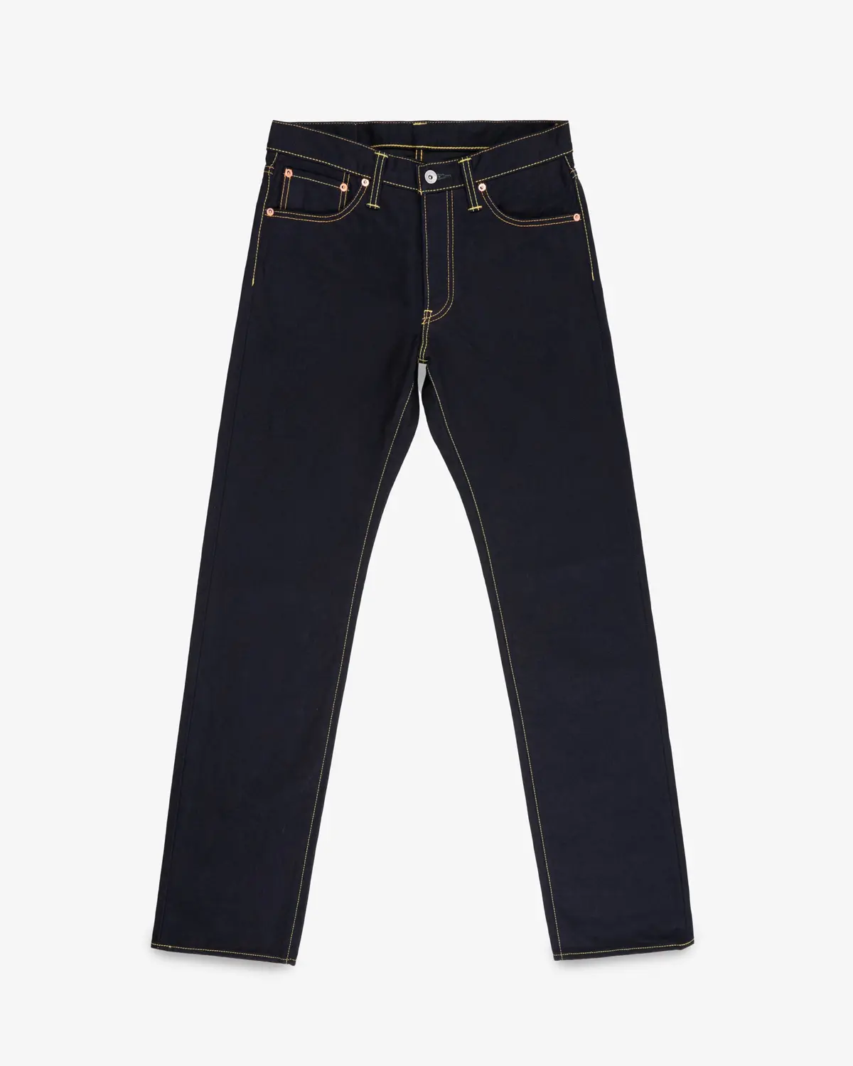 14Oz Selvedge Denim Straight Cut Jeans - Indigo/Black 1