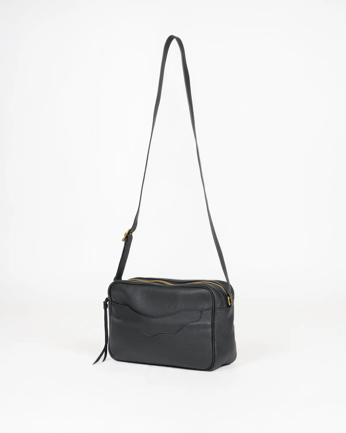 Ogl 9981 Large Tumbled Leather Handbag - Black 1