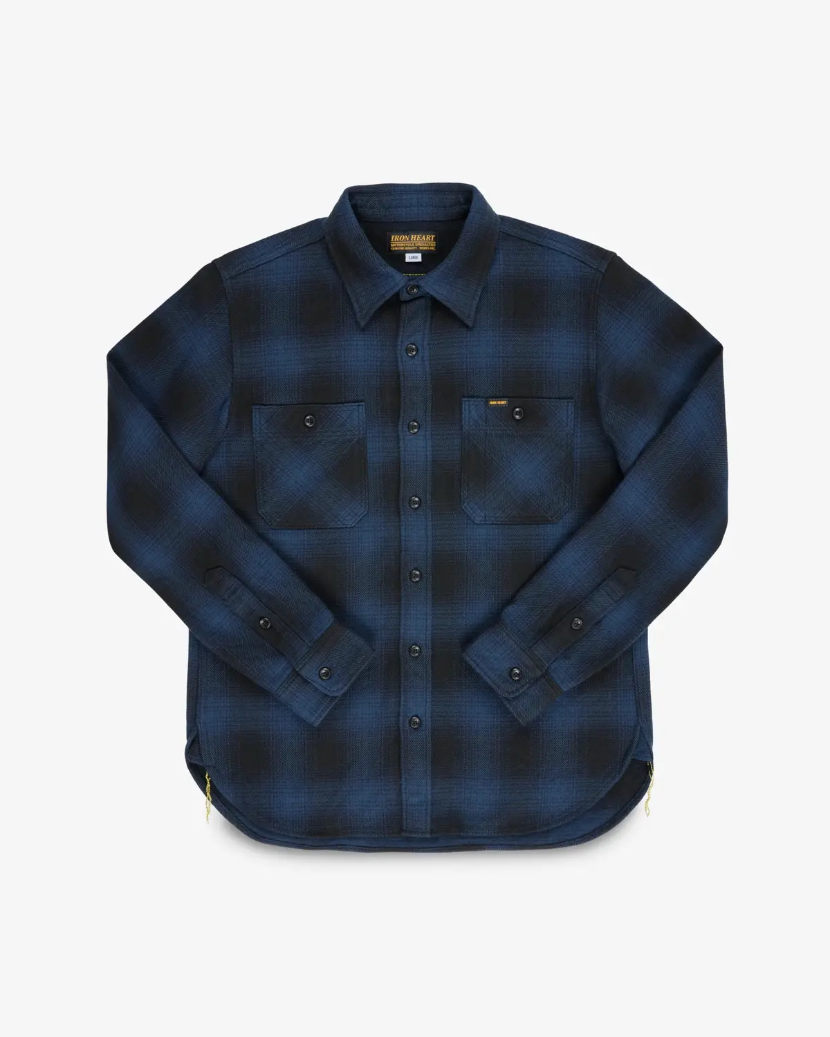 Ultra Heavy Flannel Ombré Check Work Shirt - Navy/Black 1