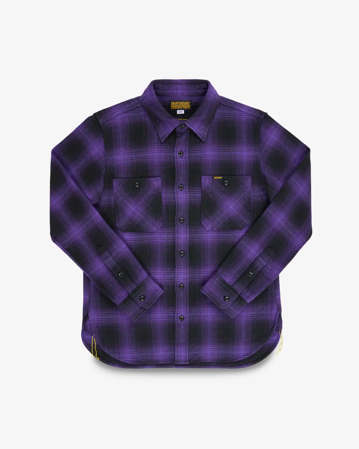 Ultra Heavy Flannel Ombré Check Work Shirt - Purple/Black 1